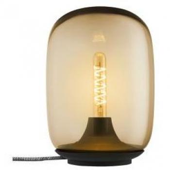 Lámpara de mesa LED Acorn, ámbar, cristal, atenuable 16x21.5 cm