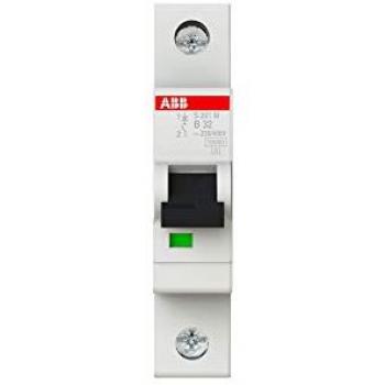 Interruptor automático ABB S201M-B32, 1P, 32A, Curva Tipo B, Poder de corte 10 kA, System Pro M Compact, Montaje en Carril