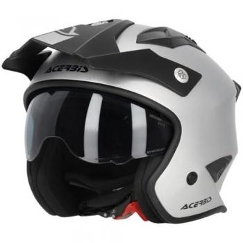 Acerbis Casco Jet Aria Metallic Plateado