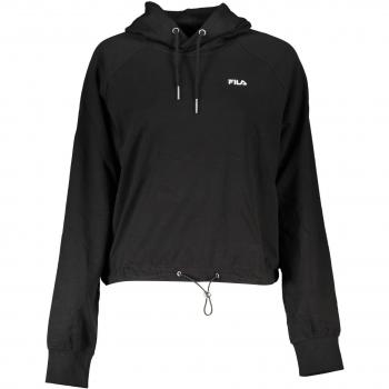 Fila Black Hooded Cotton Sweater for Women, Size: XL