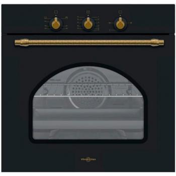 Vitrokitchen HG602RB Horno de Gas Butano, 60cm, Easy to Clean, Rustico Antracita con Grill y Ventilador