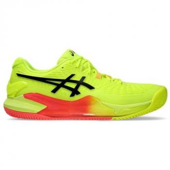Zapatillas de tenis Asics Gel Resolution 9 Clay para hombre, color amarillo y negro, talla 45 EU