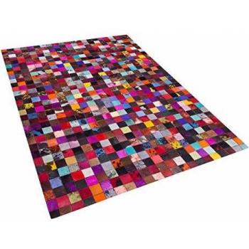 Alfombra de Piel de Vaca Multicolor Patchwork 200 x 300 cm Enne