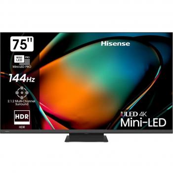 Hisense 75U8KQ 75 Mini LED Ultra HD 4K Smart TV HDR10+ Wi-Fi Negro, Gris