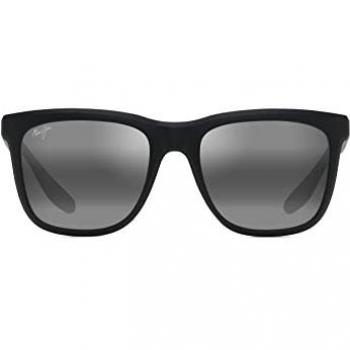 Maui Jim Pehu Polarized Square Sunglasses - 55mm Matte Black/Gray, One Size
