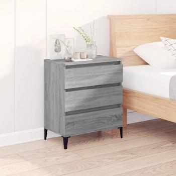 Aparador de madera contrachapada 60x35x70 cm en color gris Sonoma, mueble de almacenaje para salón, buffet, armario auxiliar y armario de almacenamiento
