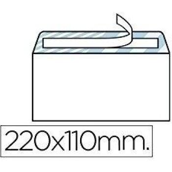 Liderpapel SB05 - Sobre n.2 Clanco, Tira de Silicona, 110x220mm, Caja de 500 unidades
