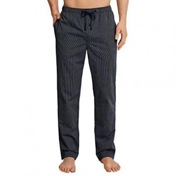Pantalones de Pijama Largos para Hombre Schiesser Mix & Relax de Algodón con Rayas, Talla 52, Color Marino