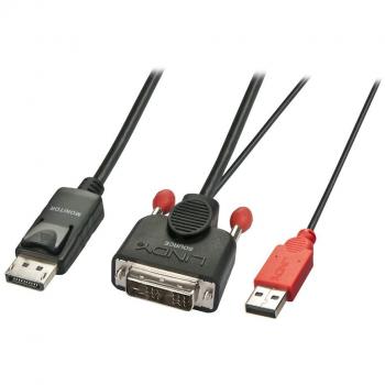 Cable Adaptador DVI-D a DisplayPort 0.5m Negro