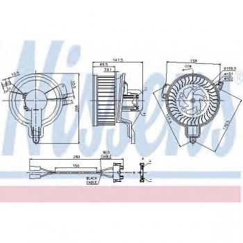 Ventilador habitáculo NISSENS 87048 - Interior blower, compatible con diversos modelos de vehículos, diseñado para proporcionar un rendimiento óptimo en la circulación del aire interior, fabricado con materiales de alta calidad para garantizar durabi