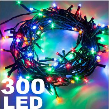 Cadena de Luces LED Multicolores 300 Lúmenes con Control Remoto y 8 Funciones para Interior