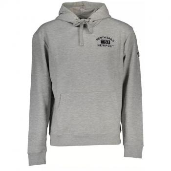 North Sails Gray Cotton Hooded Sweater for Men - Size M