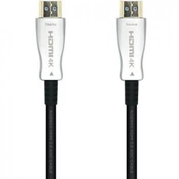 AISENS - A148-0379 Cable HDMI V2.0 AOC Premium Alta Velocidad/HEC 4K@60Hz 18Gbps, A/M-A/M, Negro, 30m