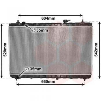 Radiador de refrigeración del motor Van Wezel 83002183 para Kia Carnival / Grand Carnival III (06/2006 - Actualidad)