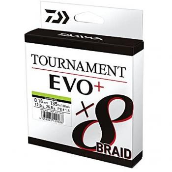 Trenza Daiwa Tournament X8 EVO+ 0.12mm 135m Chartreuse