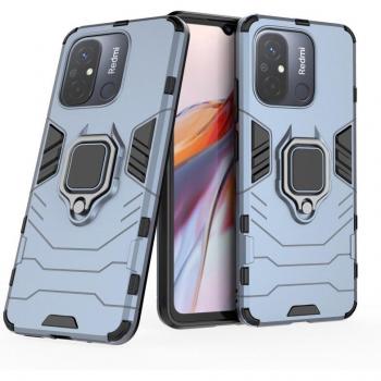 Funda Magnética Con Anillo Para Móvil Xiaomi Redmi 12c Azul - Carcasa Magnética con Anillo Imán Antigolpes Resistente Rígida Dura con Soporte, Tecnología de Absorción de Golpes,