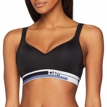 Dim Brassiere Maintien Modere +, Sujetador Deportivo para Mujer, Negro