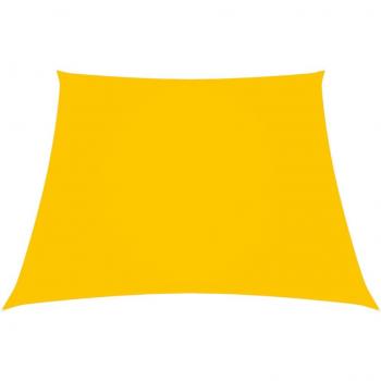 Toldo de vela trapezoidal de tela oxford amarillo 4/5x3 m