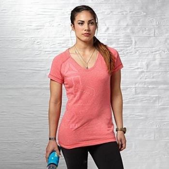 Reebok mujeres Delta gráfico VNK camiseta, mujer, color Rosa - China Red Mel-R, tamaño XS