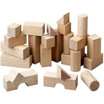 HABA Basic Wooden Building Blocks 26-Piece Starter Set