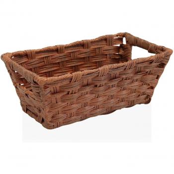 Cesta de Polietileno Versa 17 x 11,5 x 29 cm con asas marrón