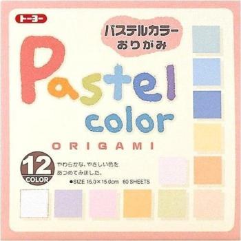 Toyo color Pastel origami, 15 cm x 15 cm 12 colores 5 cada