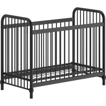 Cuna VIPACK Bronxx 60 x 120 cm Negro Mate de Metal