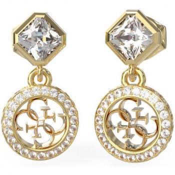 Pendientes de Acero Inoxidable Dorado con Circonitas 4G Crush para Mujer - GUESS JUBE04154JWYGT-U