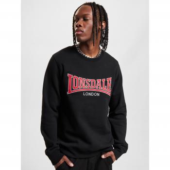 Sudadera Clásica Lonsdale London Berger LP181 para Hombre con Cuello Redondo en Negro