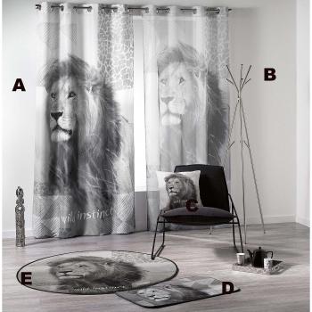 Wild Instinct - Lion Africa - wundervolle exclusiva Safari Serie en blanco/antracita/negro con un maravilloso León africana - Un Reclamo en cualquier Salón - Las Funciones Diferentes cortinas, cojín y alfombras - NEU de la kamaca - shop, te