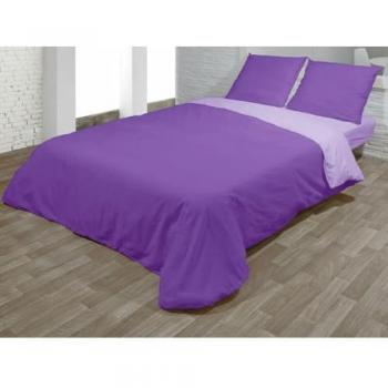 Juego de Funda Nórdica Hosteline VEGAS Malva para Cama de 90 - 2 Piezas