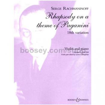 Rhapsodie uber ein thema von paganini violon