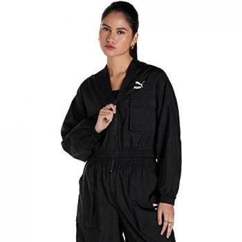Puma Chaqueta Dare To Mujer Negra - Diseño Atrevido y Cómodo, Chaqueta de chándal, material ligero, diseño moderno, ajuste cómodo, color negro