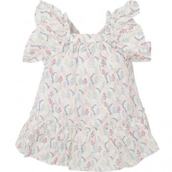 Vestido de bebé niña con volantes y motivos florales