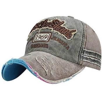 Voqeen Gorra de béisbol Vintage gastada Moda 1969 Gorra de béisbol de Visera para Hombre