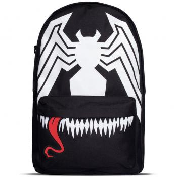 Mochila Difuzed Spider-Man Venom 2 Glow in the Dark con diseño de Venom, material resistente, compartimento principal amplio, bolsillos laterales, correas ajustables y detalles que brillan en la oscuridad