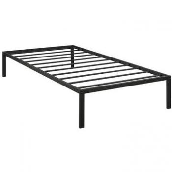 Heavy-Duty 14-Inch Black Metal Platform Bed Frame