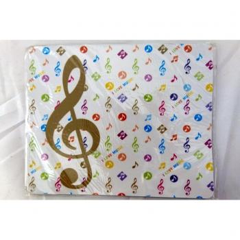 Música temáticas Oro blanco de musical Clave de sol Música Notas alfombrilla de ratón