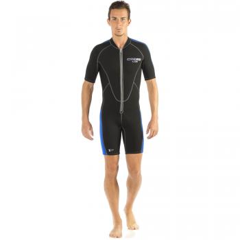 Cressi Lido Man Monopiece Wetsuit 2mm - Traje Corto de Neopreno High Stretch para Hombre , Negro/Azul , XXL/6