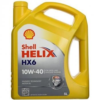 Shell 550040099 Helix HX6 10W40 Aceite de Motor, 5 l