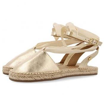 Gioseppo Sandalias Espadrilles Oro Niña Piel Metalizada Stravaj Moda Infantil