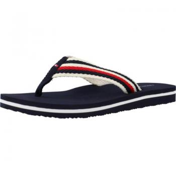 Chancla mujer Tommy Hilfiger Tommy Essential Comfort Sandal azul, textil, suela de goma, talla 39