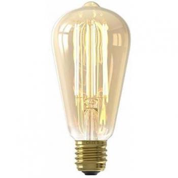 Calex LED Largo Filamento Squirrel Cage 4W 240V E27 Dorado ST64 Regulable