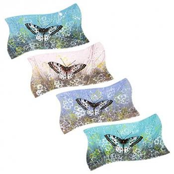 Plato Mariposa Multicolor Pack 4 Unidades Decorativas - 23x41x5 cm