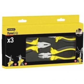 Stanley 4-84-485 - Set de 3 Alicates Dynagrip Universales con Corte Diagonal y Boca Larga