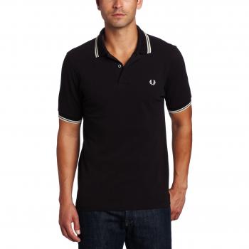 Fred Perry Men's Black/White Twin Tipped Polo Shirt