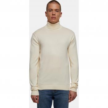Urban Classics Men's Knitted Turtleneck Sweater in Whitesand