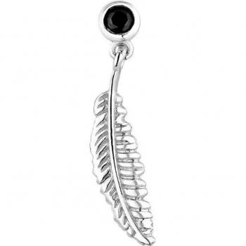 Piercing Soft Quill de plata bañada en rodio
