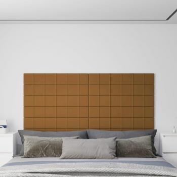 Paneles de Pared Terciopelo 12 uds 90x15 cm 1,62 m² Color Amarillo, Azul, Crema y Marrón