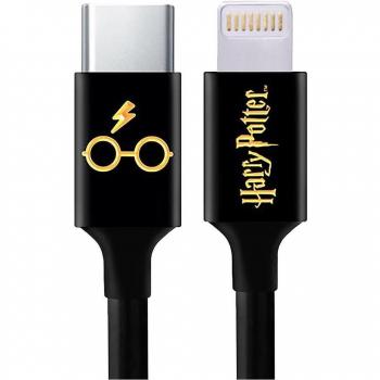 Cable Tipo C a Lightning Harry Potter Logo y Gafas 1m